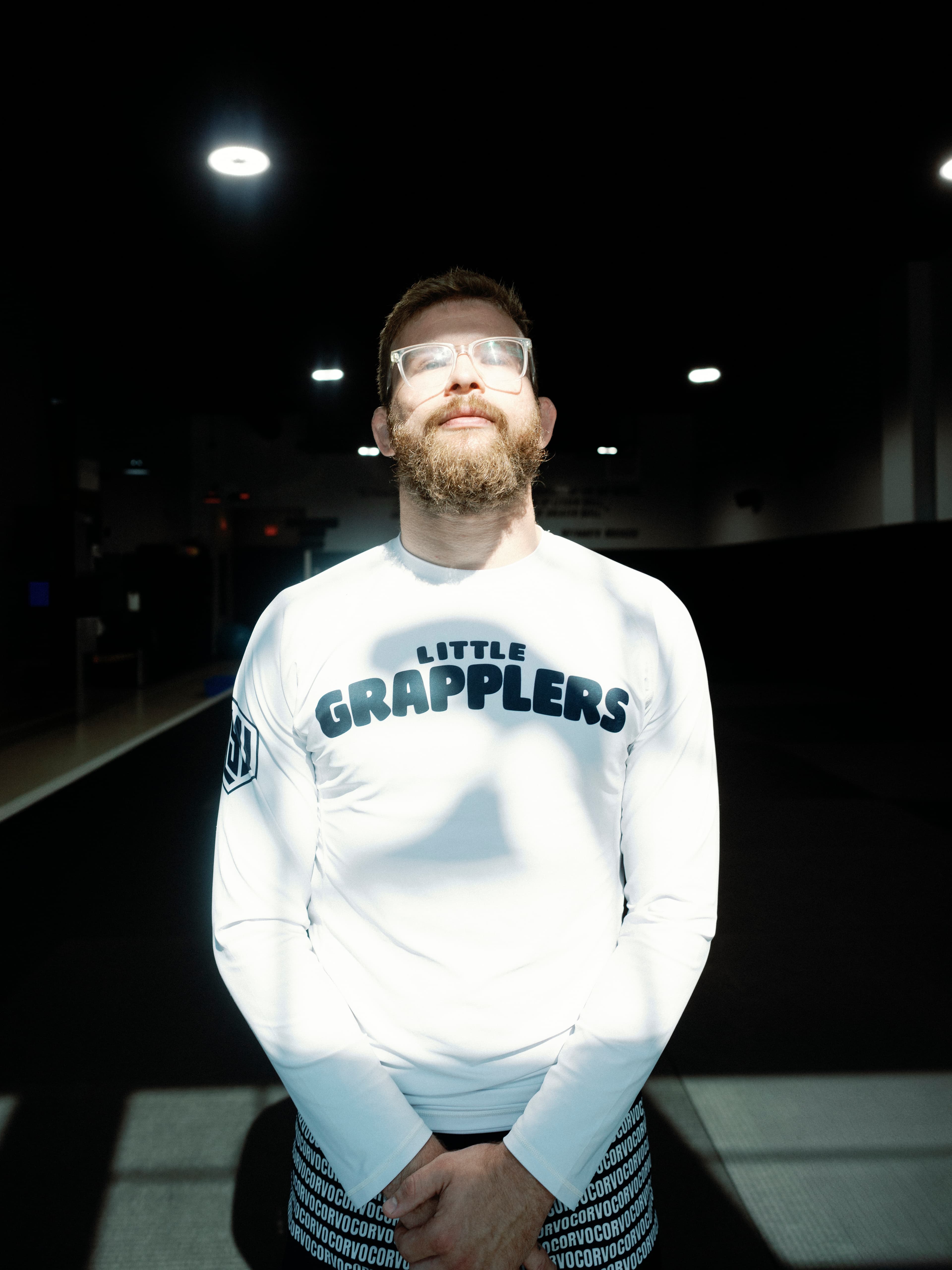 Child focused during BJJ training